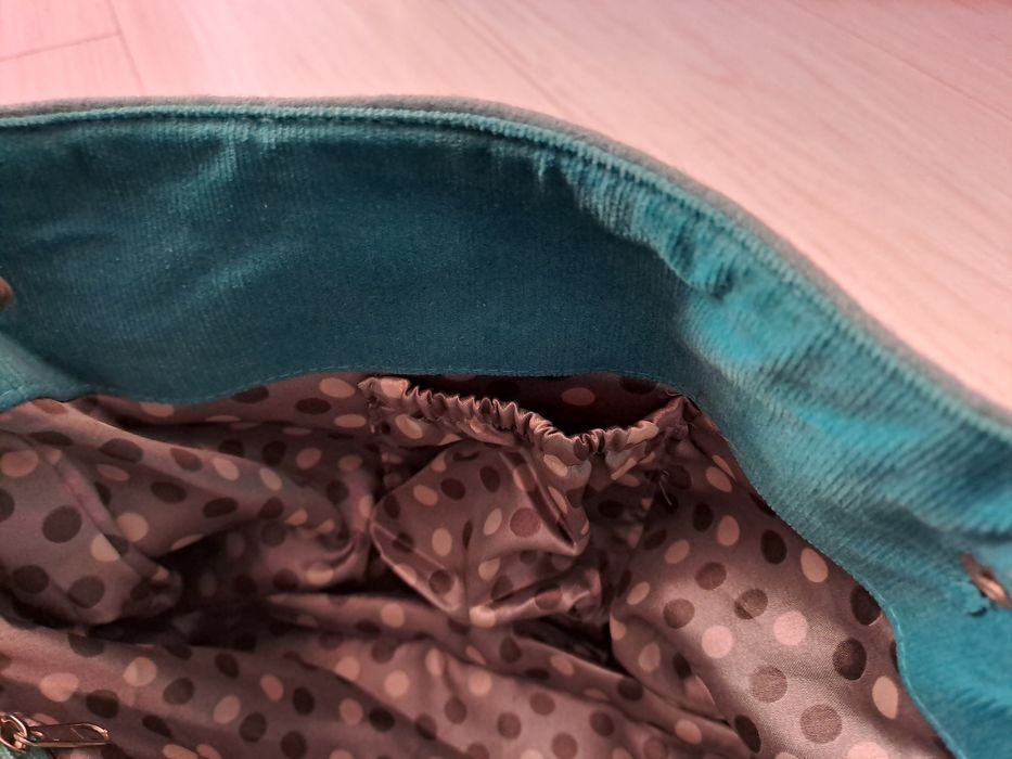 Сумка бірюзова тканева,нова