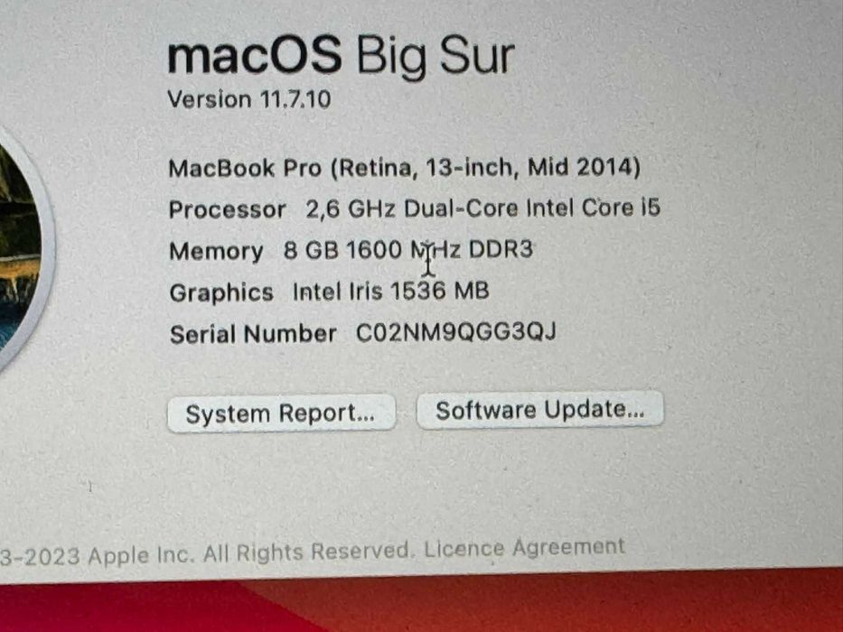 MacBook Pro 13" Retina (Mid-2014) - i5 2,6 GHz - 8 GB - 250Gb SSD