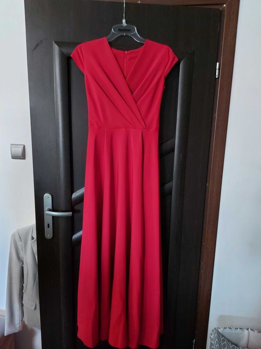 Czerwona suknia maxi Afrodyta Marconi Fashion