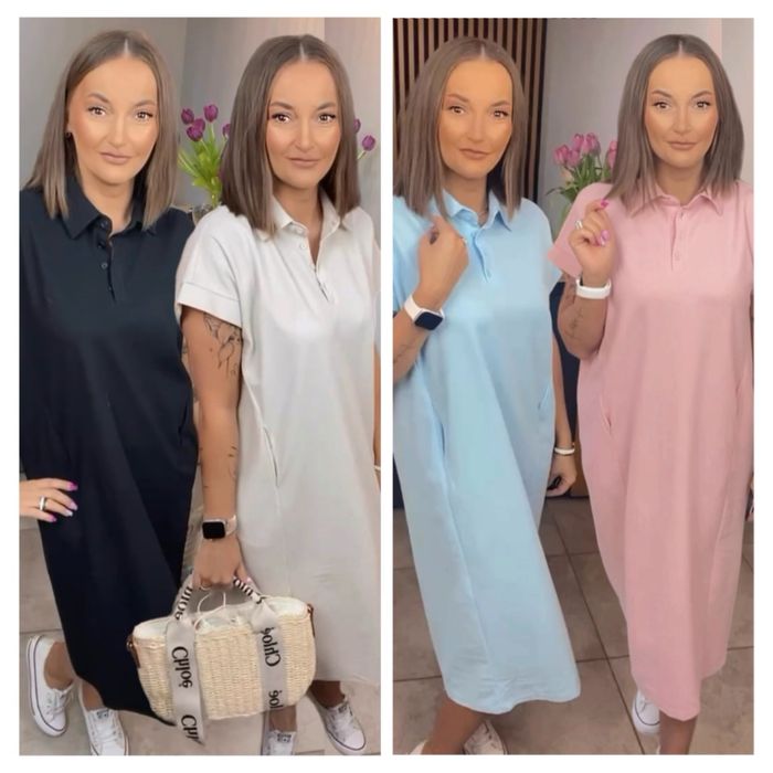 Sukienka polo Wiya . 7 kolorów !!