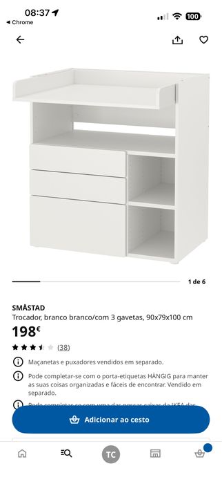 Ikea Smastad Trocador Fraldas Fraldario
