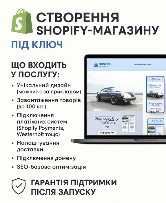 Шопіфай-Shopify під ключ