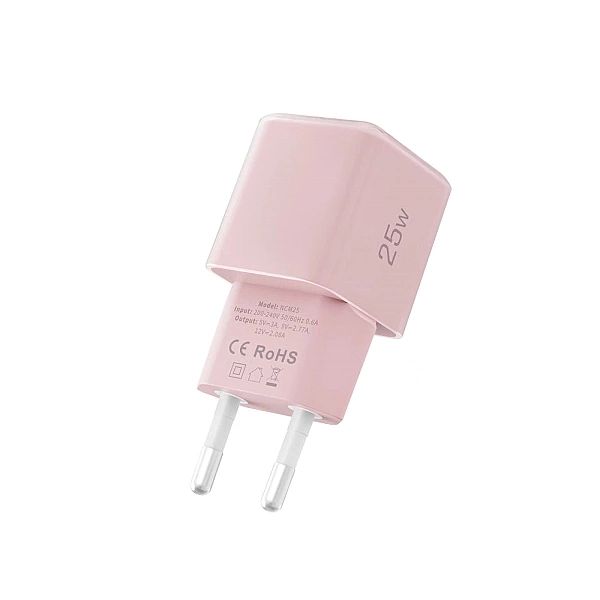 Ładowarka sieciowa Tech-Protect NCM25 USB-C PD 25W - różowa