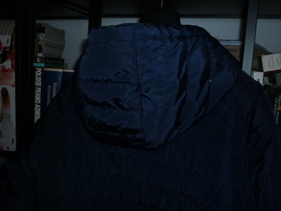 K1X Park kurtka pikowana ocieplana z kapturem z futrem z lisa