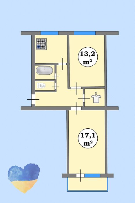 Продаж 2-кімнатної квартири по пр-кту Лук’яненка