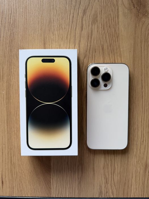 Iphone 14 pro 256 GB złoty z oryginalnym pudełkiem i kablem