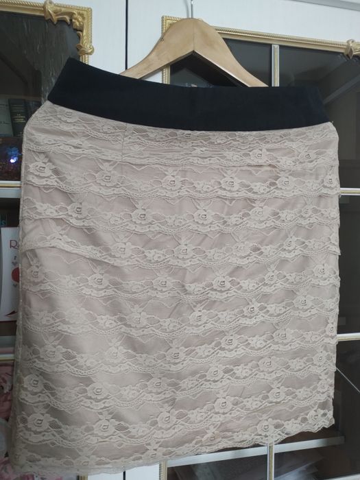 Юбка с кружевом, нарядная