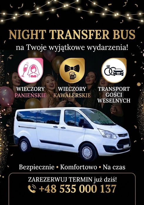 Bus 9 osobowy transport gosci weselnych