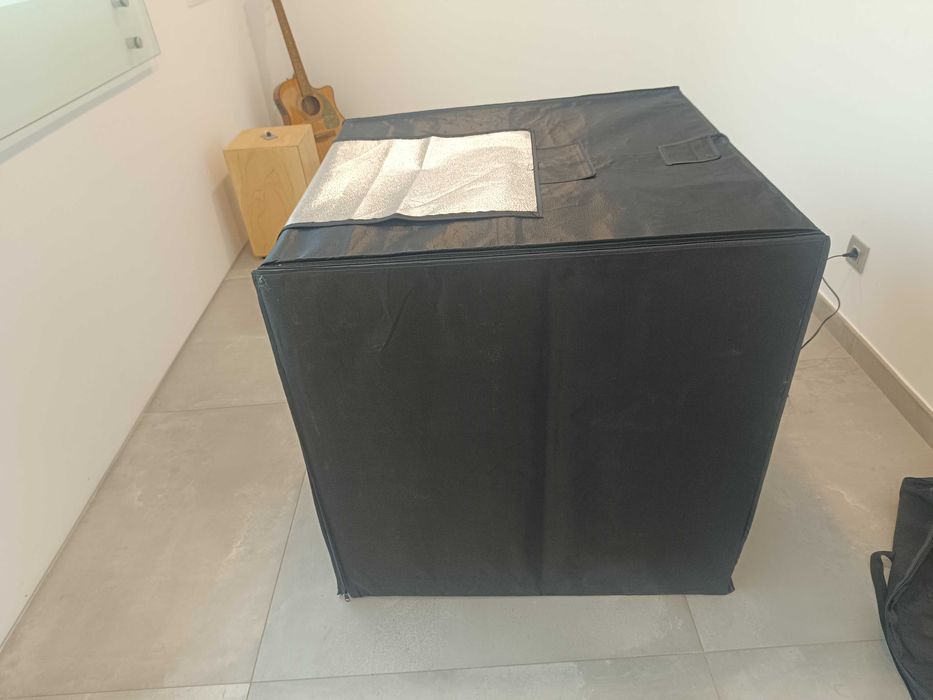 Tenda de Estúdio Fotográfico LED Portátil Amzdeal 80x80cm (Completa)