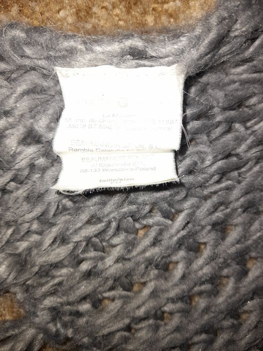 Cache cache szary komplet czapka i dlugi szalik