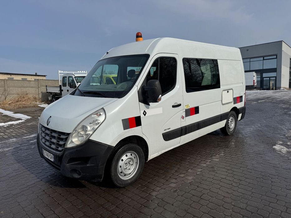 Renault Master 2011r. Brygadówka DUŻY WYBÓR 7 Osobowa Parktronic KIima L2H2  Dobel Doka Dubelkabina Dobelkabina Dubel
