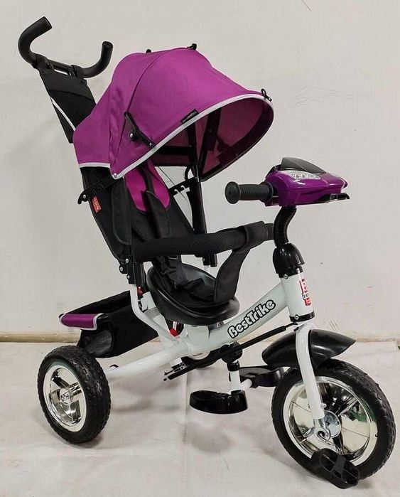 Детский велосипед трехколесный Best Trike с родительской ручкой Пена