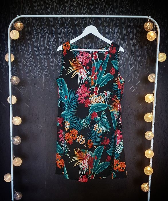 Nowa Sukienka Boho Kwiaty 2XL