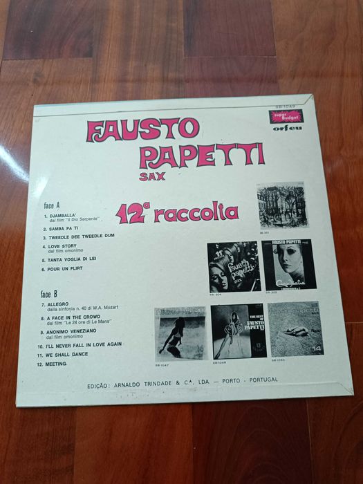 Disco Vinil "Fausto Papetti - Sax 12ª Raccolta"