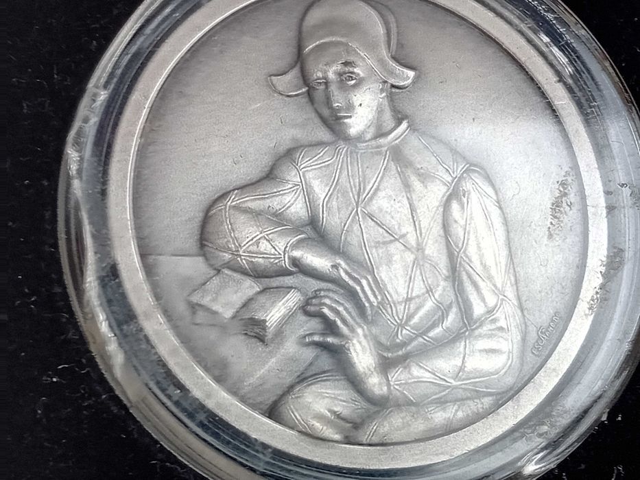 3 medalhas prata 925% comemorativas 100 anos Almada Negreiros,  estojo