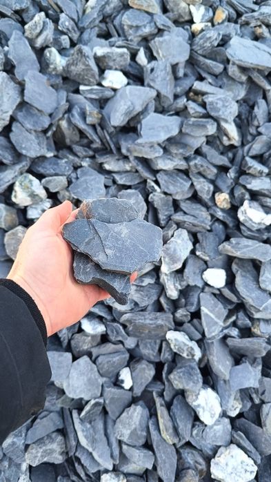Kora kamienna antracytowa 30-60mm. Ciemna, grafitowa. Nowość!
