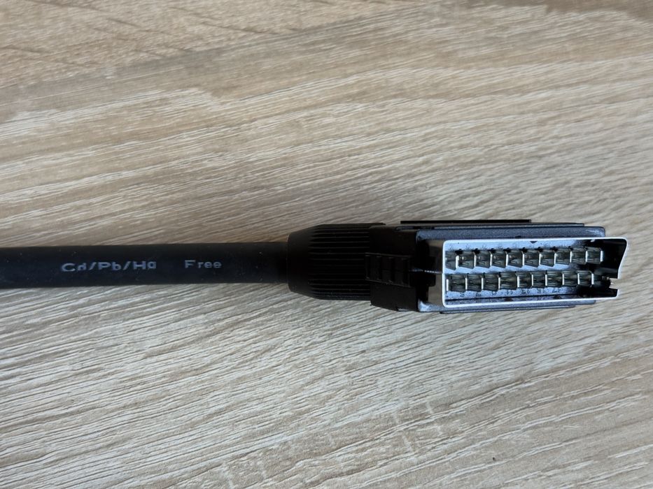 Kabel SCART - SCART, Eurozłącze, 1m