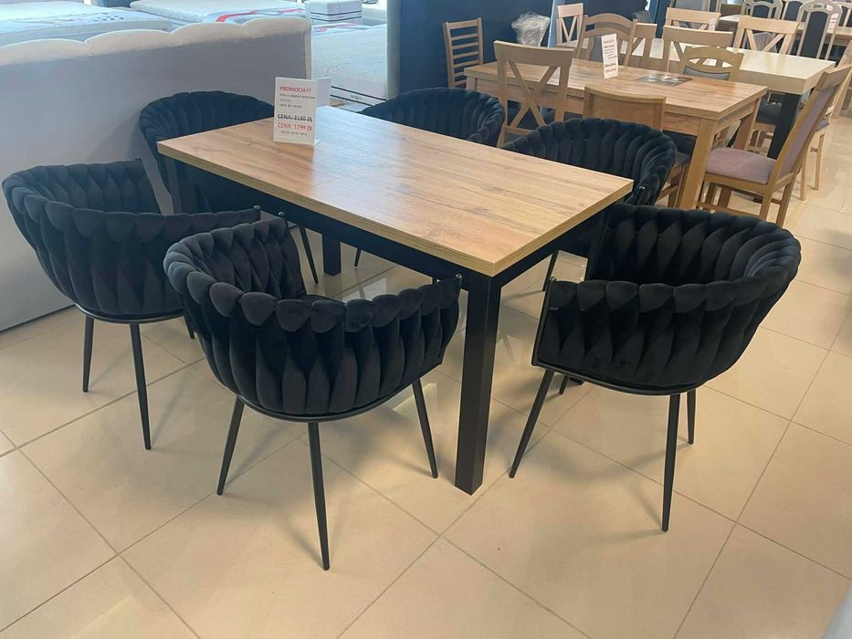 (236WN) Stół rozkładany + 5 krzeseł, wyprzedaż 1199 zł