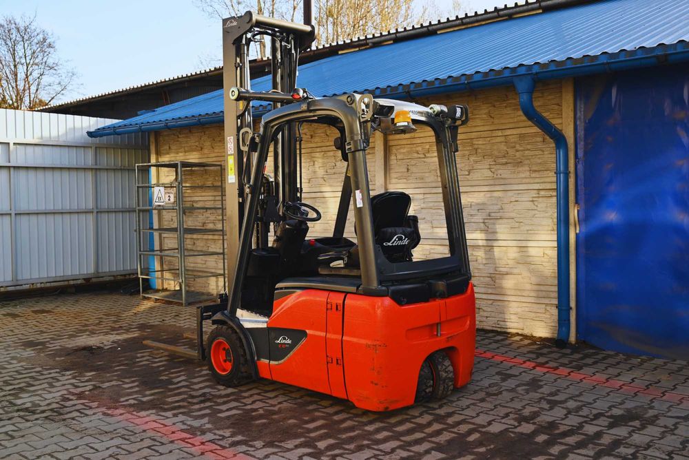 Wózek widłowy Linde E16C-02 Triplex 607 cm 2016 rok 5863mth FHP 472