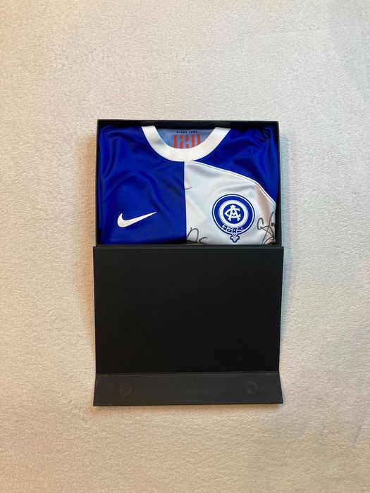 Koszulka Atletico Madrid z autografami Morata, Griezmann, de Paul, ...