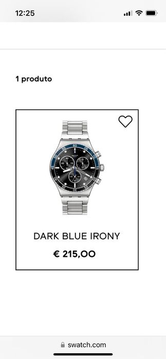 Relógio Swatch Dark Blue Irony Novo