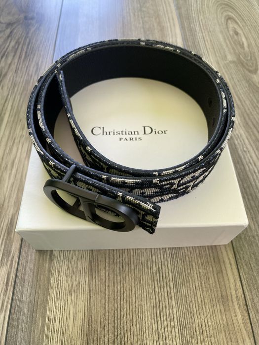NOWY pasek DIOR czarno bialy 110cm y2k streetwear oldschool swag