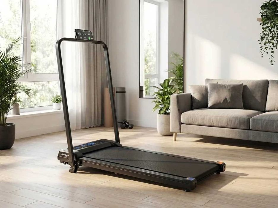 Bieżnia Elektryczna | Składana Pod Łóżko | 10km/h | Płaska 9cm | Kąt Nachylenia | Walking Pad Pod Biurko 2w1 | Cicha | Gwarancja | Nowa | FV23% |