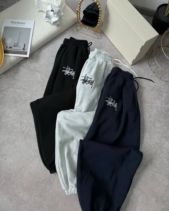 Штани Stussy/чоловічі/жіночі штани Стусі,Стасси оверсайз,вишите лого
