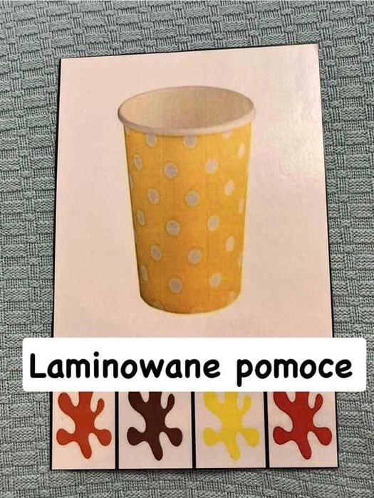 Kolorowe plamki karty edukacyjne