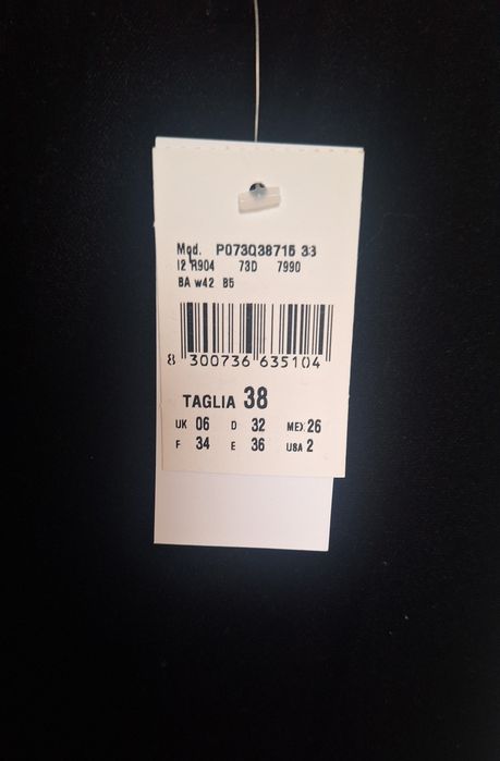 Motivi welurowe spodnie Nowe IT 38 XS S