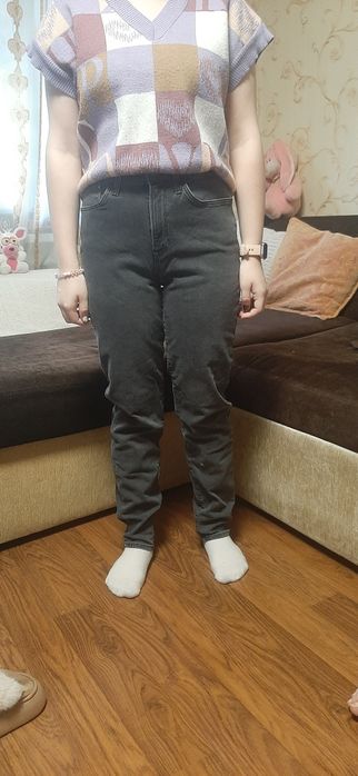Штаны Zara S. Джинсы серые M.
