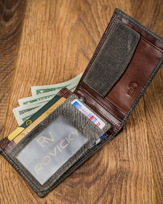 piękny kolorowy portfel męski ze skóry naturalnej - forever young®