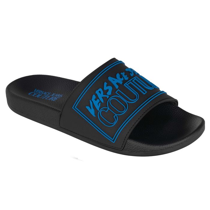 Versace Jeans Couture markowe włoskie klapki BLACK /BLU