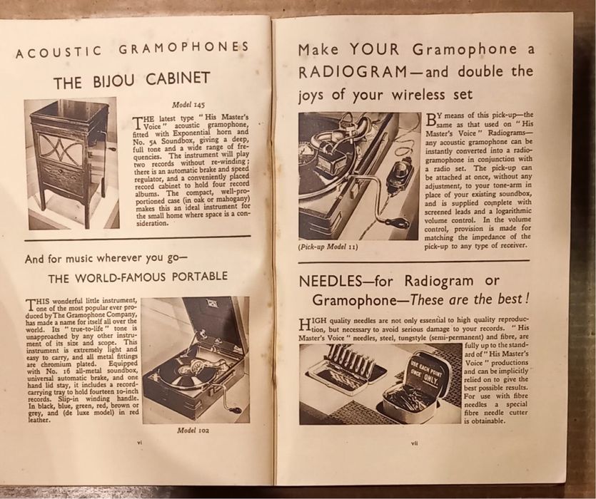 His Master s Voice catalogo de 1933