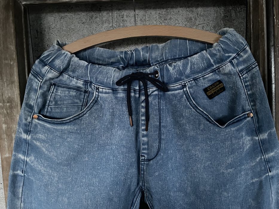 Spodnie CROPP jeansno-niebie jeansowe W 34 L 32