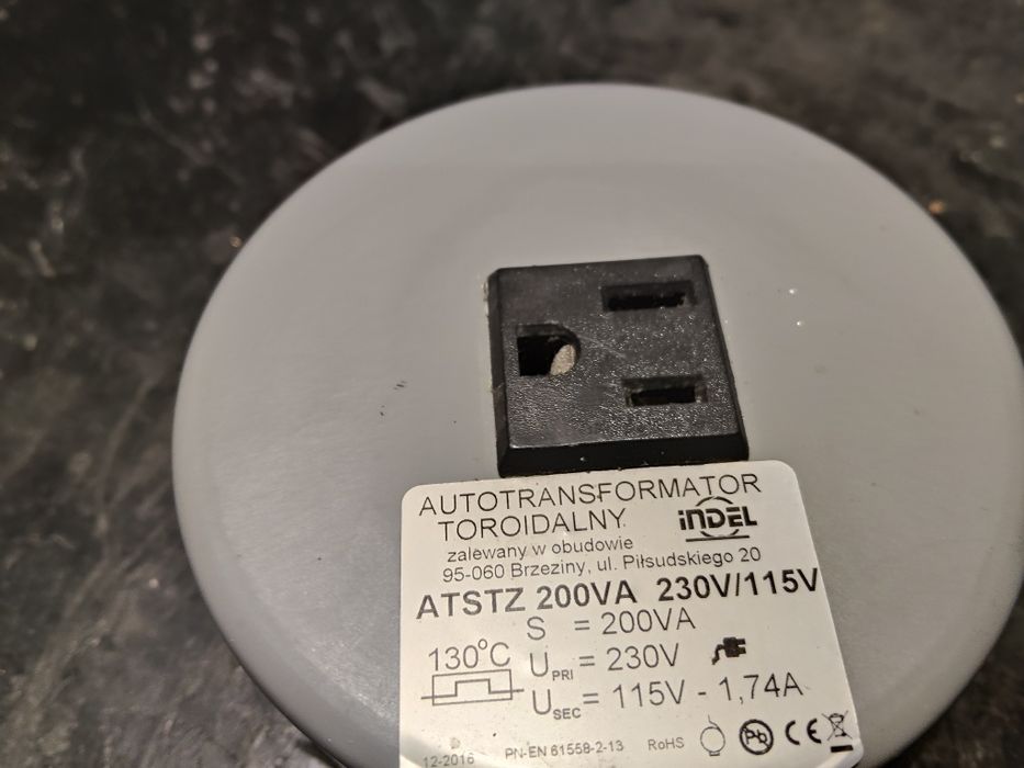 Transformator przetwornik 230/115 v
