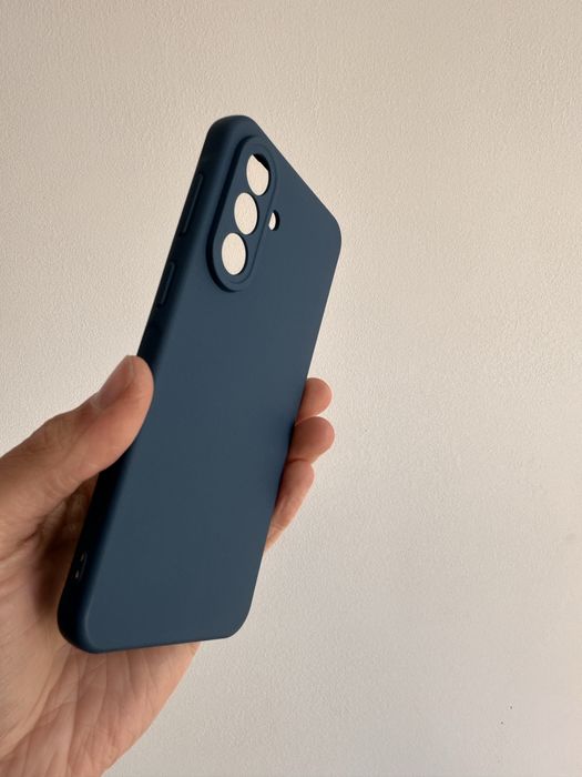 Etui Plecki Silikonowe Granatowe + SZKŁO hartowane do SAMSUNG GALAXY A57