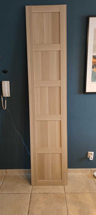 Drzwi IKEA PAX BERGSBO 50×229 cm, stan bdb, dąb bejcowany na biało