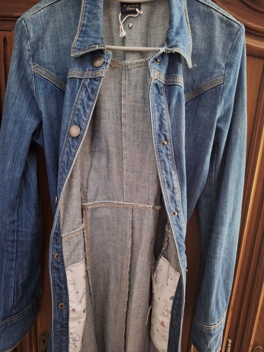 Casaco comprido de ganga da Please