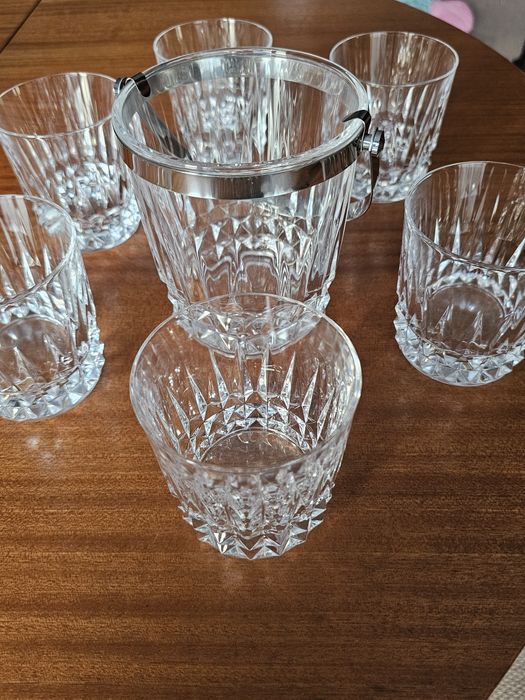 6 copos de crista Darques  e balde de gelo449116199003115521