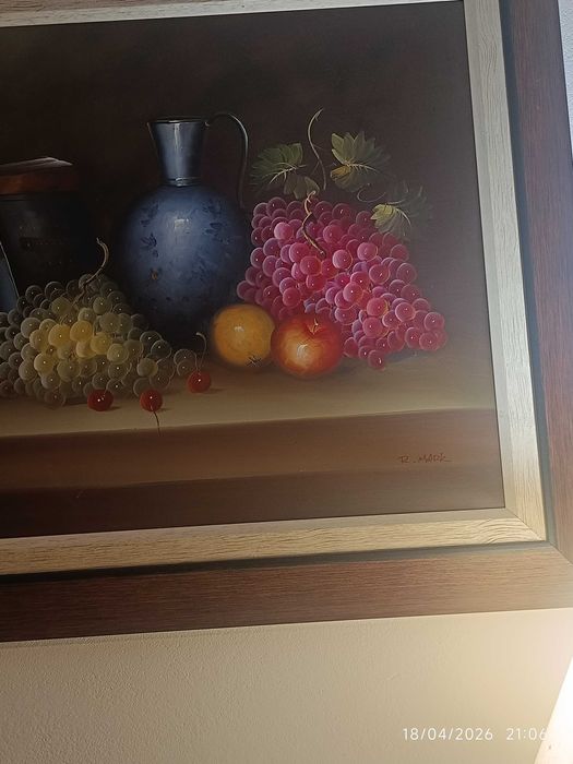 Quadro Óleo sobre Tela - Natureza Morta (Grande Dimensão)
