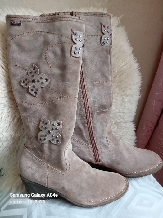 Dockets сапоги жіночі натуральна замша р.40