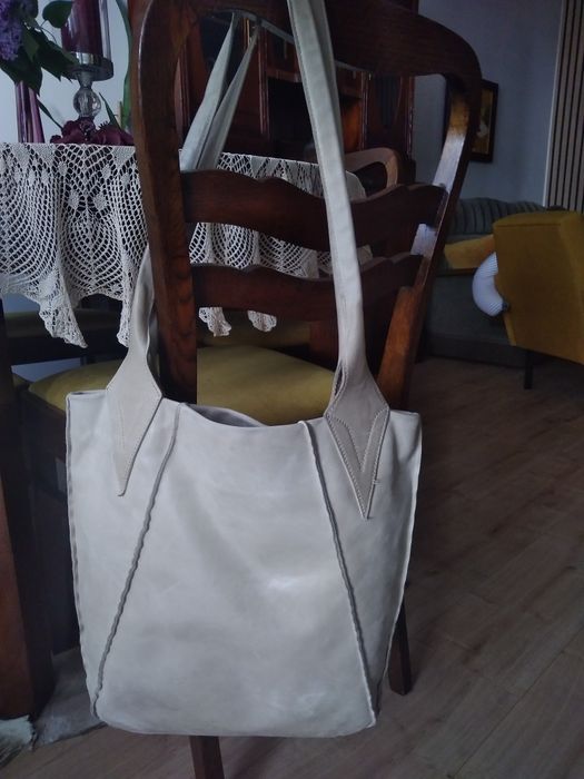 Duża torba, skóra włoska, marka BLITZ.