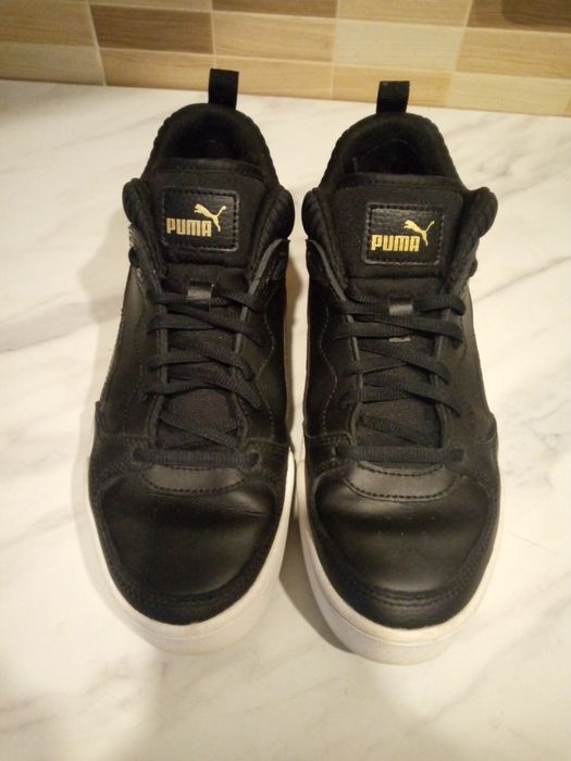 Кеды, кроссовки сникерсы  женские  демисезон Puma Skye Demi Black . Натуральная кожа. Размер 37
