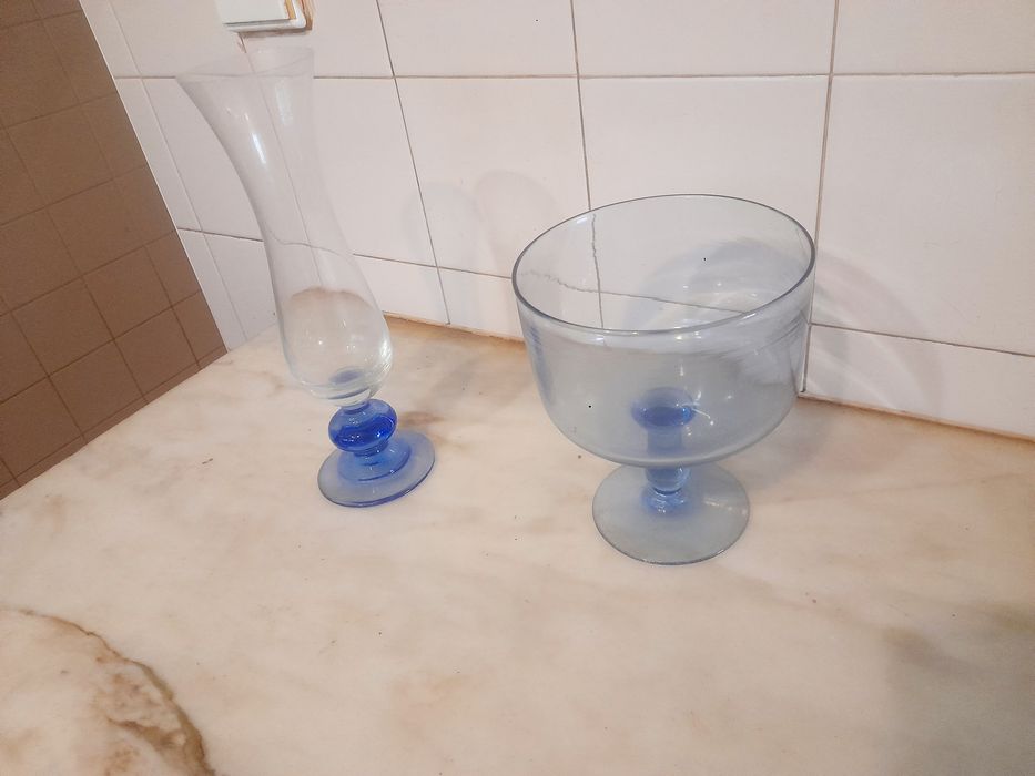 Conjunto de 2 Peças em Vidro Decorativas