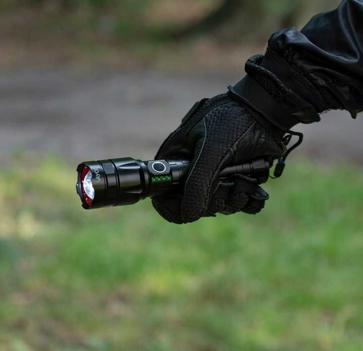 ZOOM Latarka LED taktyczna wojskowa akumulatorowa 30W MOCNA solidna