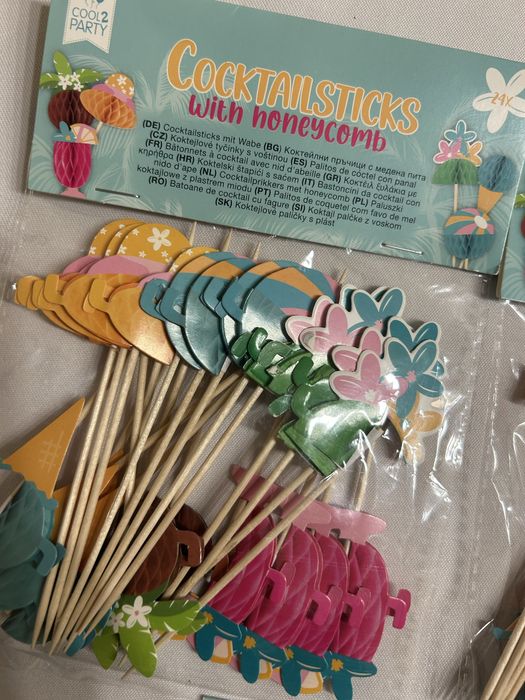 Patyczki koktajlowe do drinków i deserów 3 opakowania nr.8599