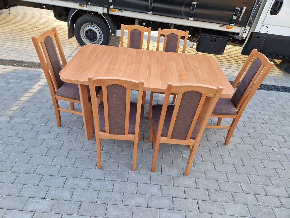 Od ręki: Stół rozkładany + 6 krzeseł, nowe-rożne kolory, dostawa PL