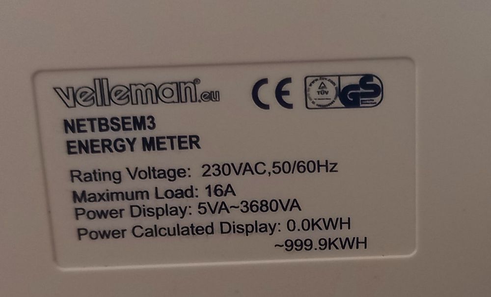 Mediador de energia Velleman Energy Meter