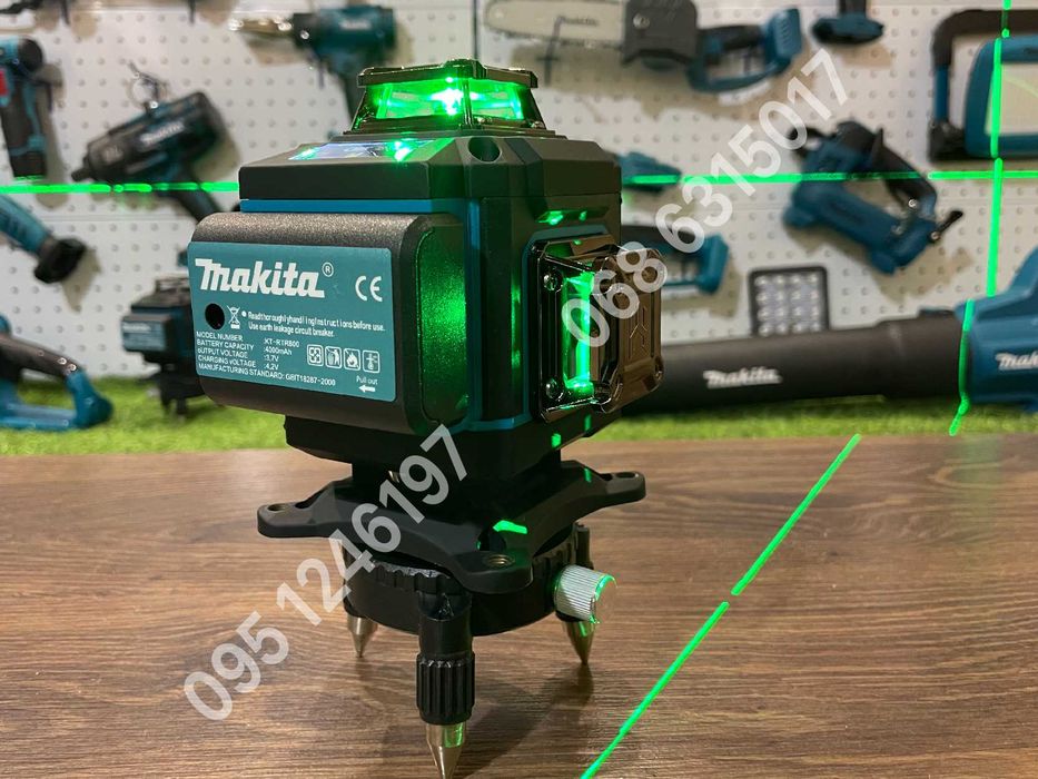 Невелир Лазерный уровень Makita MRG-16 4D зеленый луч лазерний рівень